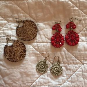 Bundle (3 pairs) statement earrings